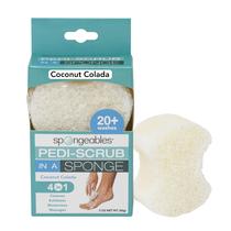 Esponja de lavagem esfoliante para pés Spongables Pedi Scrub 20+ Coconut