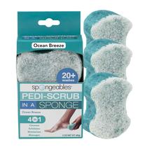 Esponja de lavagem esfoliante para pés Spongables Pedi Scrub (3 unidades)