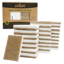 Esponja de limpeza CELOX, fibra de coco, biodegradável, pacote com 24 Esponja de limpeza CELOX, fibra de coco, biodegradável, pacote com 24
