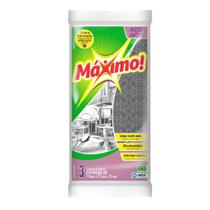Esponja de Limpeza Máximo! Aço Inox - 3 Unidades