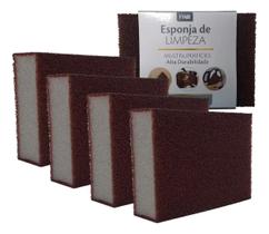 Esponja De Limpeza Pesada Domestica Multisuperfície 5unid Esponja De Limpeza Pesada Domestica Multisuperfície 5unid