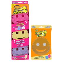 Esponja de limpeza Scrub Daddy Scrub Mommy com suporte de esponja de 3 quilates