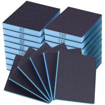 Esponja de lixar Necosthua, pacote com 16 grãos 60-320, para madeira e metal