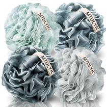 Esponja de Loofah XXL MTDLYICE (100g) - Pacote com 4 (Azul e Cinza)