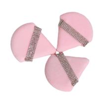 Esponja De Maquiagem Em Veludo Macio Em Forma De Triângulo Conjunto De 3 Peças Puff De Pó Facial Esponja De Maquiagem Em Veludo Macio Em Forma De Triângulo Conjunto De 3 Peças Puff De Pó Facial