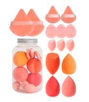 Esponja de Maquiagem Facial Base Beauty Blender Frasco c/ 14 Peças Esponja de Maquiagem Facial Base Beauty Blender Frasco c/ 14 Peças