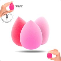 Esponja De Maquiagem Kit Com 3 Unidades P/ Base E Corretivo