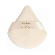 Esponja De Pó Glass Ruby Rose Powder Puff Hbs04 Com Apoio Para Dedos