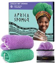 Esponja de rede esfoliante RelaxScene Afro Scrubber 2 peças Esponja de rede esfoliante RelaxScene Afro Scrubber 2 peças