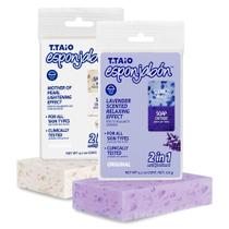 Esponja de sabão T.Taio Esponjabon Mother of Pearl Lavender, pacote com 2
