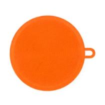 Esponja de silicone dupla face 11cm formato círculo Laranja