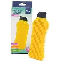 Esponja de Silicone Multiuso Com Raspador + Reservatorio de Detergente 16,5x7,5x2,5cm - Wincy