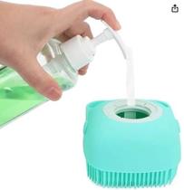Esponja De Silicone Para Banho Massageador Dispenser Shampoo