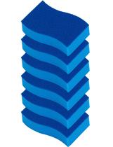 Esponja depuradora ELITRA HOME Heavy Duty, azul inodora, pacote com 6 Esponja depuradora ELITRA HOME Heavy Duty, azul inodora, pacote com 6