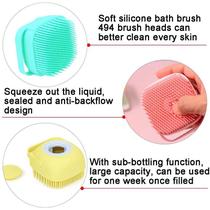 Esponja Dispenser Silicone Para Banho Shampoo Sabonete LIQ