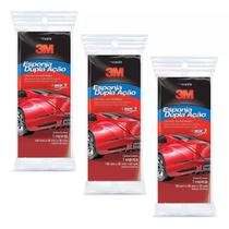 Esponja Dupla Ação Alta Performance Automotiva 3m Kit 3 und.