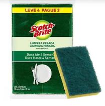Esponja Dupla Face 3M Scoth Brite 110x75x20mm- Pct com 4un