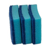 Esponja Dupla Face Azul 3 unidades British Esponja Dupla Face Azul 3 unidades British
