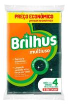 Esponja Dupla Face Brilhus Limpeza Multiuso C/4un - Bettanin Esponja Dupla Face Brilhus Limpeza Multiuso C/4un - Bettanin