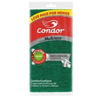 Esponja Dupla Face CONDORf Multiuso c/ 3un R.1534