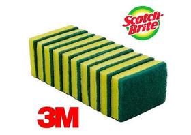 Esponja Dupla Face Multiuso 3M 110x75 mm - Pacote com 10 Unidades