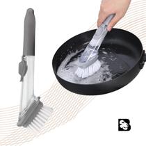 Esponja e Escova com Dispenser Para Limpeza Detergente 2 Em 1 Para Lavar Louça Eficiente e Higiênica