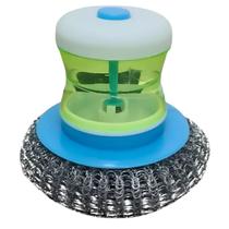 Esponja Escova Malha de Aço Ariar Panelas Louças com Dispenser Porta Detergente Esponja Escova Malha de Aço Ariar Panelas Louças com Dispenser Porta Detergente