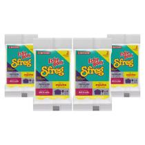 Esponja Esfrebom Sfreg Limpeza Delicada Dupla Face - 4 Pac