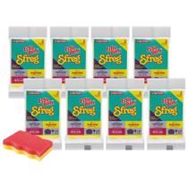Esponja Esfrebom Sfreg Limpeza Delicada Dupla Face - 8 Pac