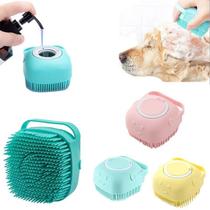 Esponja esfregão banho dog pets Dispenser shampoo cor variada