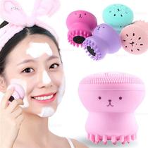 Esponja facial de silicone higienizadora formato polvo utensílio de beleza