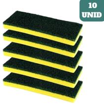 Esponja GG Esfregão Abrasivo Lava Piso Azulejo 10 unid Esponja GG Esfregão Abrasivo Lava Piso Azulejo 10 unid