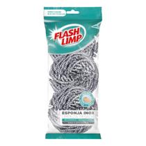 Esponja inox limpeza pesada flash limp 3 peças flash limp Esponja inox limpeza pesada flash limp 3 peças flash limp