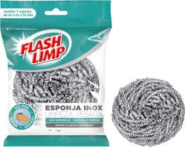 Esponja Inox Limpeza Pesada - Flash Limp