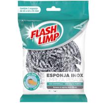 Esponja Inox Limpeza Pesda C/1 Flashlimp. Não enferruja, não machuca as mãos, extremamente macia.