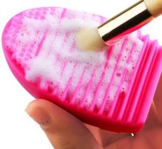 Esponja Limpa Pincel De Silicone Pink