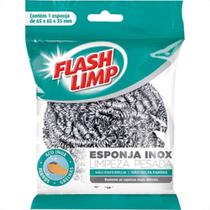 Esponja Limpeza Pesada Flashlimp 1409 - Kit C/10 Unidades