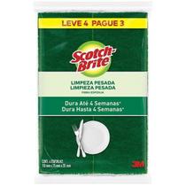 Esponja Louça Scotch Brite Limpeza Pesada 4un