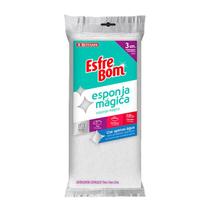 Esponja Mágica com 3 Unidades Esfrebom