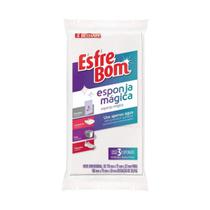 Esponja Mágica EsfreBom Limpa Superfícies Remove Manchas - 3 Unidades Esponja Mágica EsfreBom Limpa Superfícies Remove Manchas - 3 Unidades