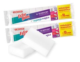 Esponja Mágica Multiuso Limpa Tudo Tira Manchas 20un Bettanin