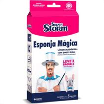 Esponja Magica Pulvitec Super Storm Com 3 Pecas Fm004