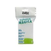 Esponja Mágica Zalike Melamina 10x7x3cm Remove Manchas Difíceis em Azulejos, Inox e Superfícies