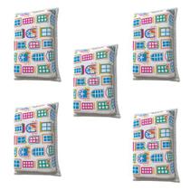 Esponja Microfibra Mágica Decorada 5u P/ Vidros Janelas