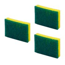 Esponja Multiuso Dupla Face Kit Com 3 Unidades