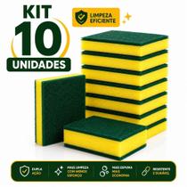 Esponja Multiuso Dupla Face Limpeza Pesada Lava Louça Cozinha Kit 10 20 Unidades Esponja Multiuso Dupla Face Limpeza Pesada Lava Louça Cozinha Kit 10 20 Unidades
