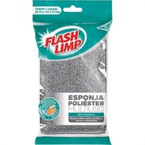 Esponja Multiuso Não Risca Poliéster Flash Limp para Superfícies Delicadas