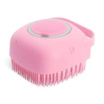 Esponja Para Banho de Silicone com Dispenser Massageador Escova Shampoo Sabonete Liquido crianca pet