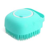 Esponja Para Banho de Silicone com Dispenser Massageador Escova Shampoo Sabonete Liquido crianca pet