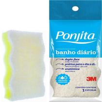 Esponja para Banho Diário Ponjita cor Amarela. Dermatologicamente testada. Hipoalergênica.